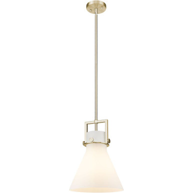 Newton Cone 1 Light Stem Hung Mini Pendant 13.63 X 10 Inch by Innovations - 411-1SM-G411-10