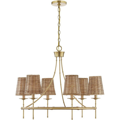 Ashbury 6 Light Chandelier 30 Inch Tall and 30 Inch Wide By Savoy House - 1-3961-6-322