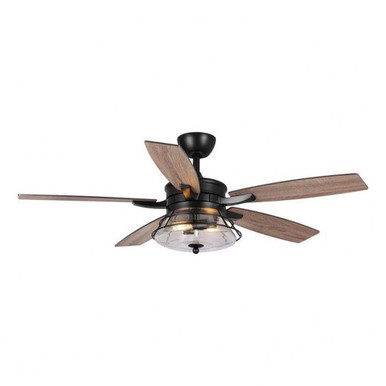 Antone 5 Blade Ceiling Fan with Light Kit 52 Inch Wide by Parrot Uncle - F6311Q110V
