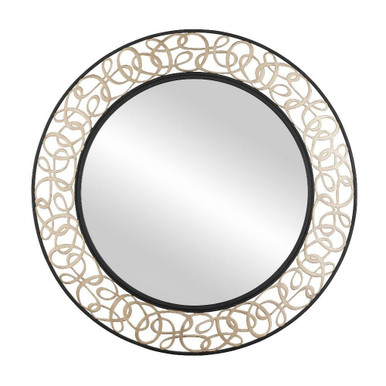 Scribble Wall Mirror In Industrial Style 33 Inch Wide by Varaluz - 381MI33MBAR