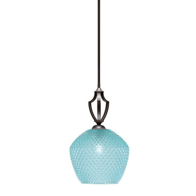 Zilo 1 Light Stem Hung Mini Pendant 15.5 Inch Tall X 7 Inch Wide by Toltec - 561-49-2