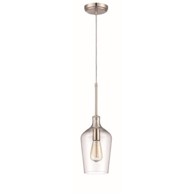 One Light Mini Pendant in Transitional Style - 6 inches wide by 11.5 inches high - 139-BEL-2337107