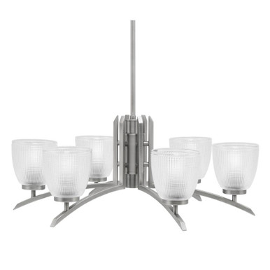Kurve 6 Light Large Modern Chandelier by Toltec - 3706-GP-500