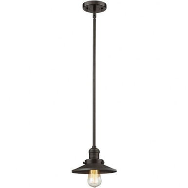 One Light Railroad Stem Pendant 8 x 8 Inches by Innovations  - 201S-OB-M5