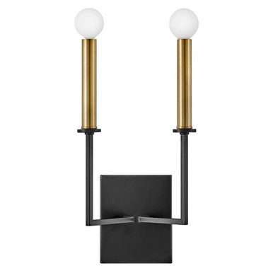 Lazlo 2 Light Candle Style Wall Sconce by Lark - 83152BK