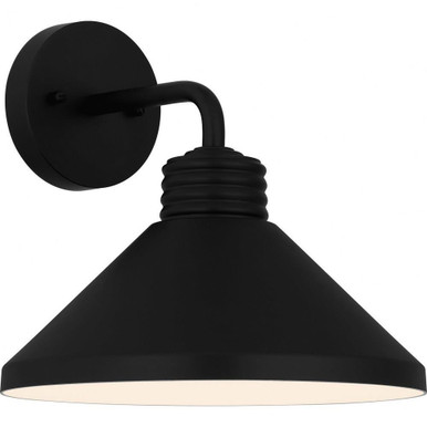 Rencher 1 Light Outdoor Wall Lantern 11 Inch Wide by Quoizel - REN8411MBK