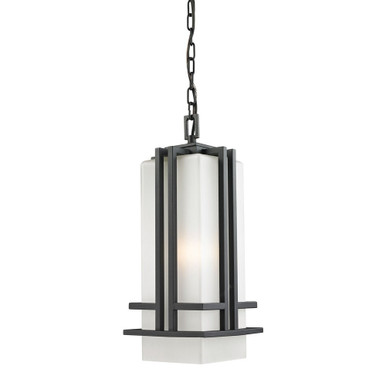 Abbey 1 Light Outdoor Chain Mount Lantern 7.75 x 18 Inches by Z Lite - 549CHB-BK