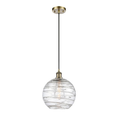 Athens Deco Swirl 1 Light Cord Hung Mini Pendant 11.63 X 10 by Innovations - 516-1P-G1213-10