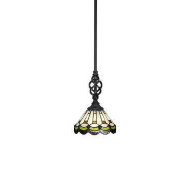 Elegante 1 Light Small Pendant 11.75 Inch Tall by Toltec - 80-7-1175