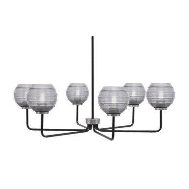 Sandia 6 Light Chandelier 10.5 Inch Tall and 36 Inch Wide by Toltec - 6206-105-36