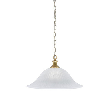 Chain 1 Light Large Chain Hung Pendant 11 Inch Tall by Toltec - 96-BN-5881