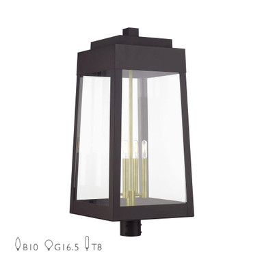 Oslo 4 Light Extra Large Outdoor Post Top Lantern 31 x 13.75 In by Livex  - 20862-07