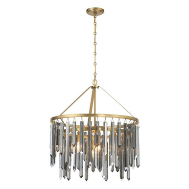 Gemma 7 Light Chandelier 26.5 Inch Tall and 24 Inch Wide by Crystorama - GEM-7004-MG-SS