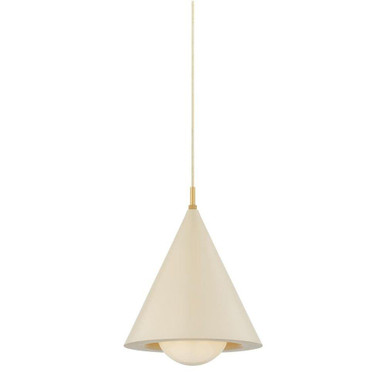 Jolene 1 Light Pendant 17.25 Inch Tall and 13 Inch Wide by Mitzi - H1085701A-AGB/TBQ