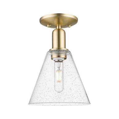 Berkshire Glass 1 Light Semi Flush Mount 11.5 Inch X 8 Inch by Innovations - 716-1C-GBC-8