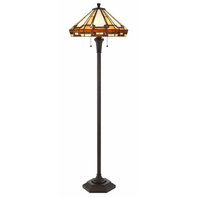 Tiffany 2 Light Floor Lamp 59.25 Inches Tall and 18 Inches Wide by Cal  - BO-3016FL