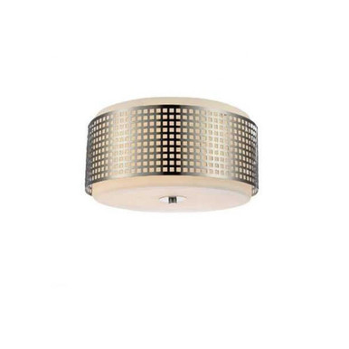 Checkered 2 Light 15 Inch Wide Flush Mount by CWI - 5209C15N