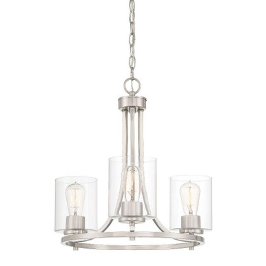 Liam 3 Light Chandelier 19 Inch Tall and 20 Inch Wide by Designers Fountain - 93083-SP