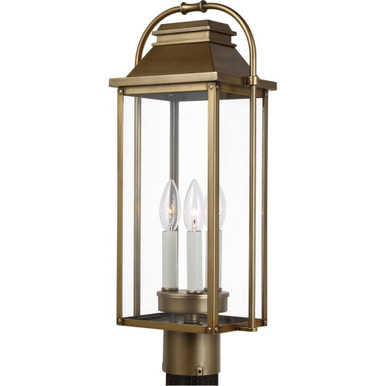 Wellsworth 3 Light Outdoor Post Lantern 20.75 x 8.5 In by VC Studio - OL13207