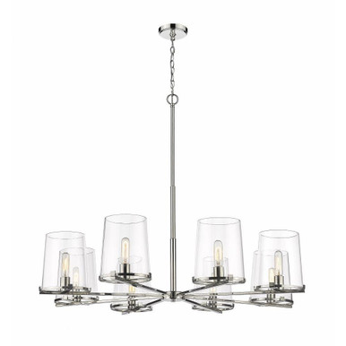Callista 8 Light Chandelier  36 x 44 Inch Wide by Z-Lite - 3032-8PN