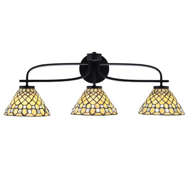 Cavella 3 Light Vanity Bar Light 28.75 Inch Length by Toltec - 3913-MB-9415