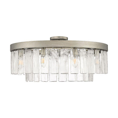 Ciara 9 Light Semi Flush Mount 11 Inch Tall and 27 Inch Wide by Golden - 1768-9SF PS-HWG