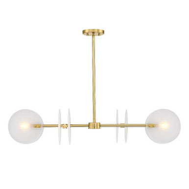 Sky Fall 4 Light Island 8 Inch Tall and 40 Inch Wide by Designers Fountain - D311C-IS-BG