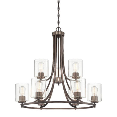 Liam 9 Light Chandelier 29.75 Inch and 30 Inch Wide by Designers Fountain - 93089-SCB