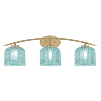Kurve 3 Light Bath Bar 9.25 x 29 Inches Length by Toltec  - 3723-NAB-4612
