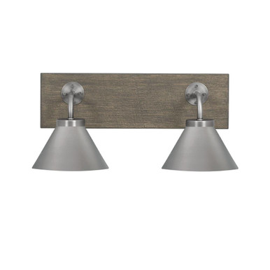 Oxbridge Two Light Metal Shade Vanity Light 17.5 Inch Length by Toltec - 1772-GPDW-421-GP