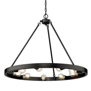 Castile 9 Light Large Chandelier by Golden - 1019-9 BLK