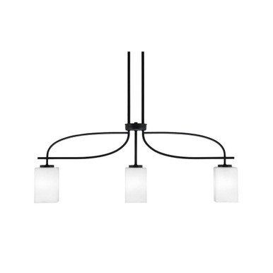 Cavella 3 Light Square Glass Island Pendant by Toltec - 3936-MB-530