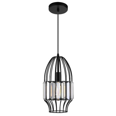Alethia 1 Light Mini Chandelier with Crystal by CWI - 9942P7-1-101