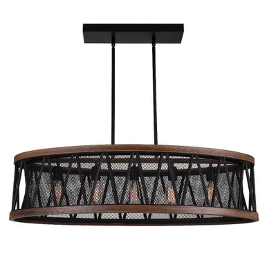 Parsh 5 Light Small Linear Chandelier by CWI - 9954P43-5-101