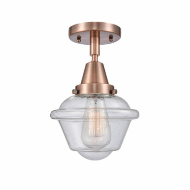 Oxford 1 Light 7.5 Inch Wide Steel Flush Mount by Innovations - 447-1C-G53
