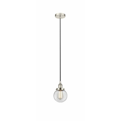 Beacon 1 Light Mini Pendant 6 Inch Wide by Innovations - 616-1PH-G20-6