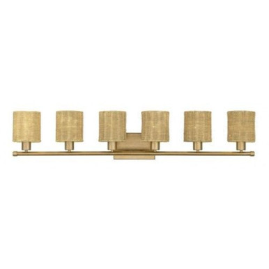 Weavington 6 Light Extra Large Bath Vanity 9.5 Inch X 46 Inch Wide by Livex - 13706-48