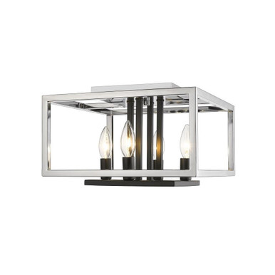 Balmoral Banks 4 Light Steel 13 Inch Wide Flush Mount by Bailey Street Home - 372-BEL-2959131