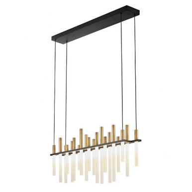 Echo LED Light Oversized Linear Chandelier by Fredrick Ramond - FR30705BLK