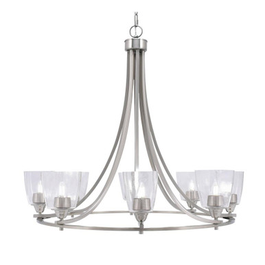 Paramount 8 Light Large Chandelier by Toltec 3408-BN-461 - 3408-BN-461