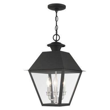 Mansfield 3 Light Medium Outdoor Pendant 19 Inch Tall by Livex - 27220-04