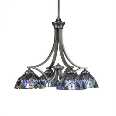 Zilo 4 Light Small Chandelier by Toltec 568-195185 - 568-195185