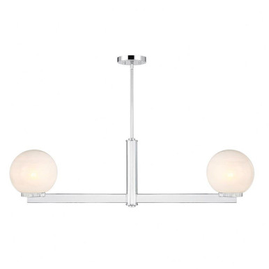 2 Light Art Deco Linear Chandelier by Meridian M100124 - M100124