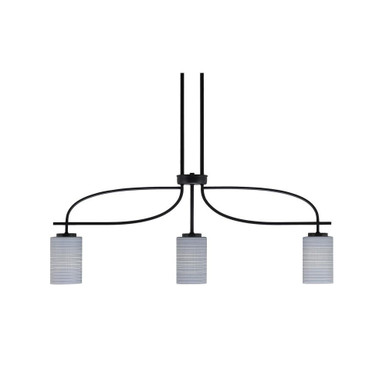 Cavella 3 Light Steel Island Pendant 35.75 Inch Length by Toltec - 3936-MB-3001