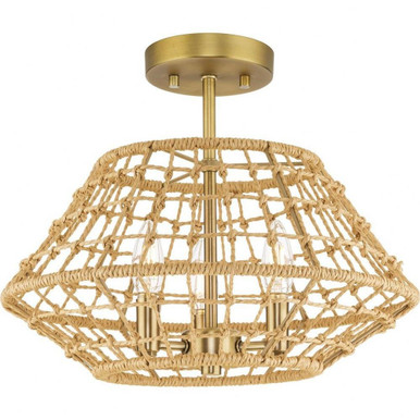 Laila 3 Light 16 Inch Wide Semi Flush Mount by Progress - P350246-163