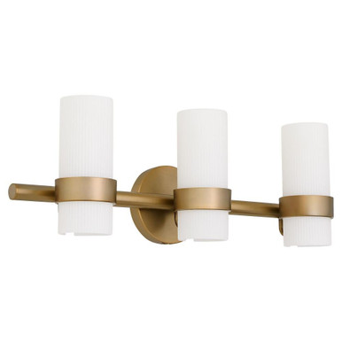 Sojourn 3 Light Bath Vanity 8 Inch Tall and 24 Inch Wide by Quorum - 5169-3-47