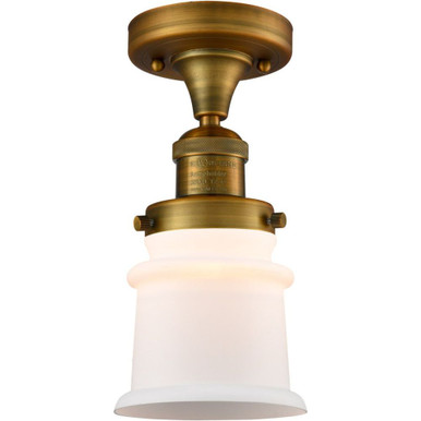 Canton 1 Light Small Semi Flush Mount 11.5 and 6 Inch Wide by Innovations - 517-1CH-G18S