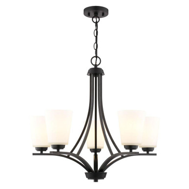 River Grove 5 Light Chandelier 23 Inch Tall and 24.75 Inch Wide by Vaxcel - H0317