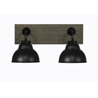 Oxbridge Two Light Vanity Light 17.75 Inches Tall Length by Toltec - 1772-MBDW-427-MB