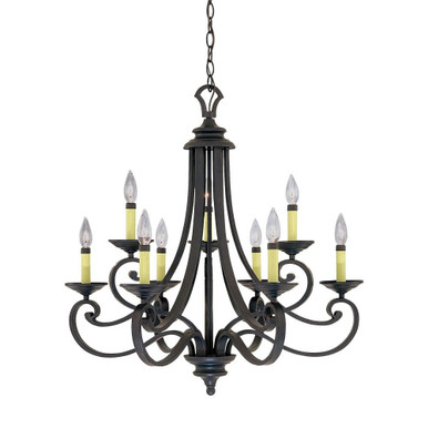 Messina 9 Light Large Chandelier by Designers Fountain - 9039-ni